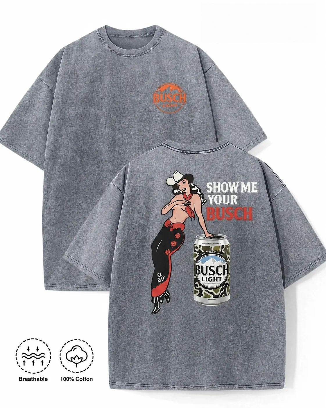100% Cotton Pin Up Cowgirl Drinking Graphic Tee Y2K Dive Bar Aesthetic Summer Streetwear Washed Black
