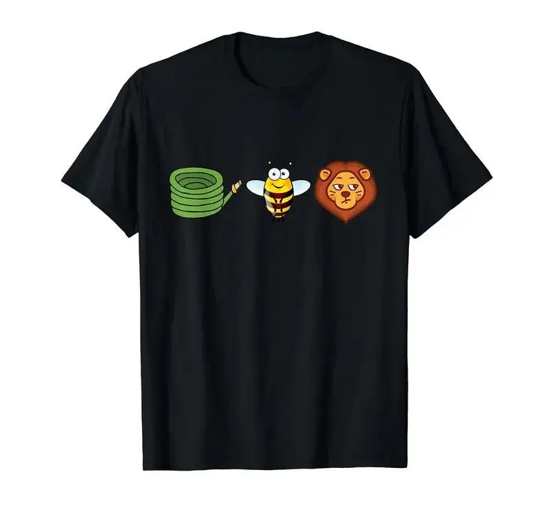 Hose Bee Lion Mens T Shirts Cotton Short Sleeve T-Shirt Crew Neck Tees Casual Shirt