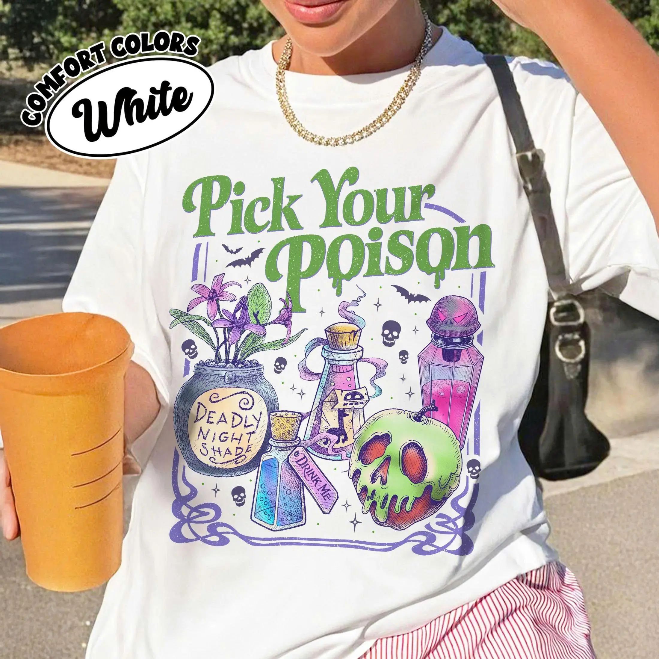 Pick Your Poison Vintage Comfort Colors Shirt, Princess Halloween TShirt