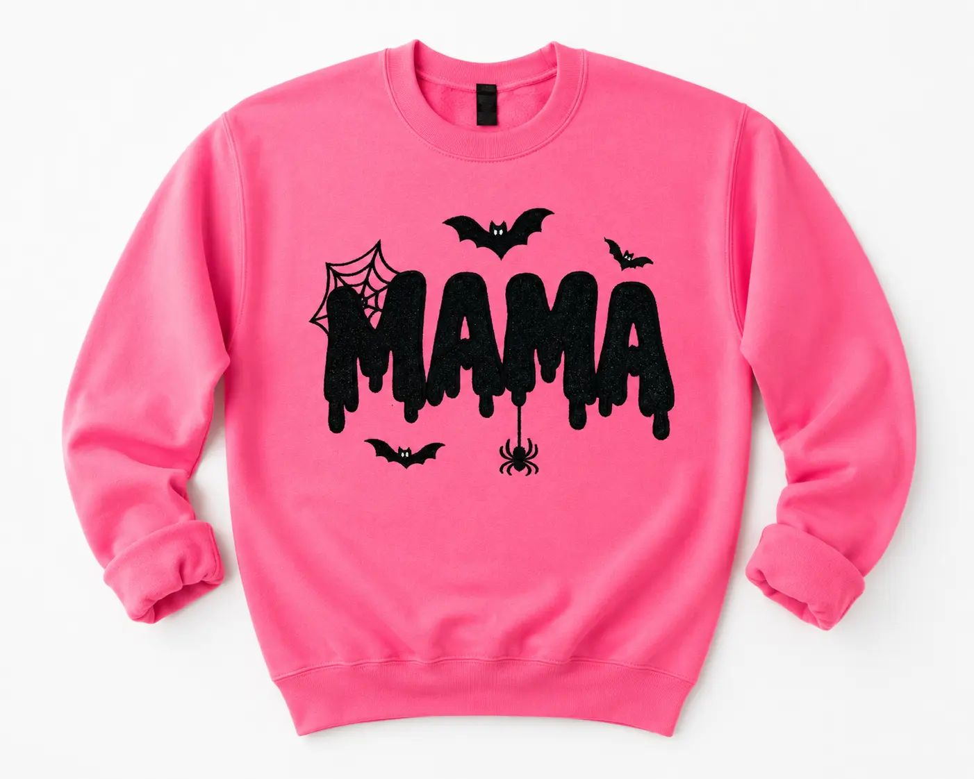 Halloween Mama Glitter Embroidered Sweatshirt