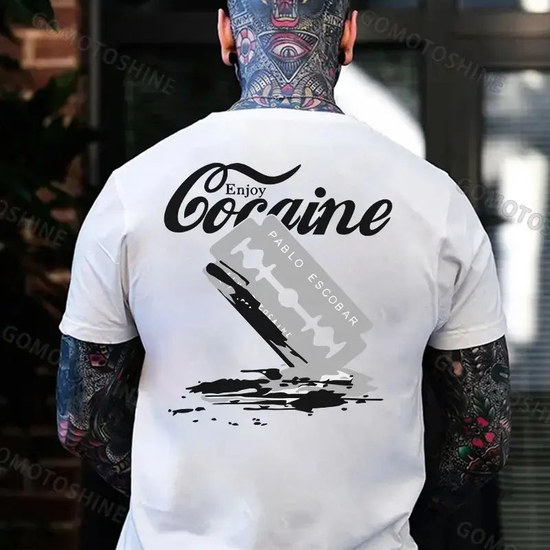 Menswear ENJOY PABLO ESCOBAR Black Print T-Shirt