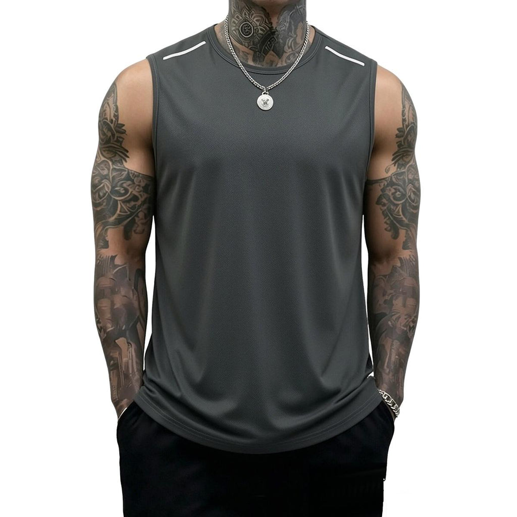 5-piece men’s fitness tank top set: casual soft sleeveless muscle T-shirt