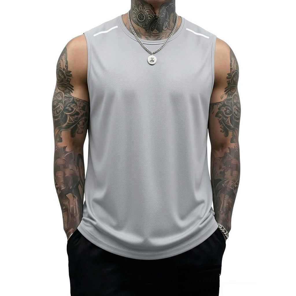 5-piece men’s fitness tank top set: casual soft sleeveless muscle T-shirt