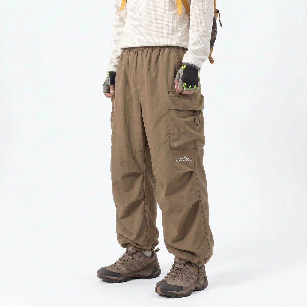 Men's Loose-Cut Hiking Pants - Lightweight Water-Resistant Quick-Dry Male Clothing