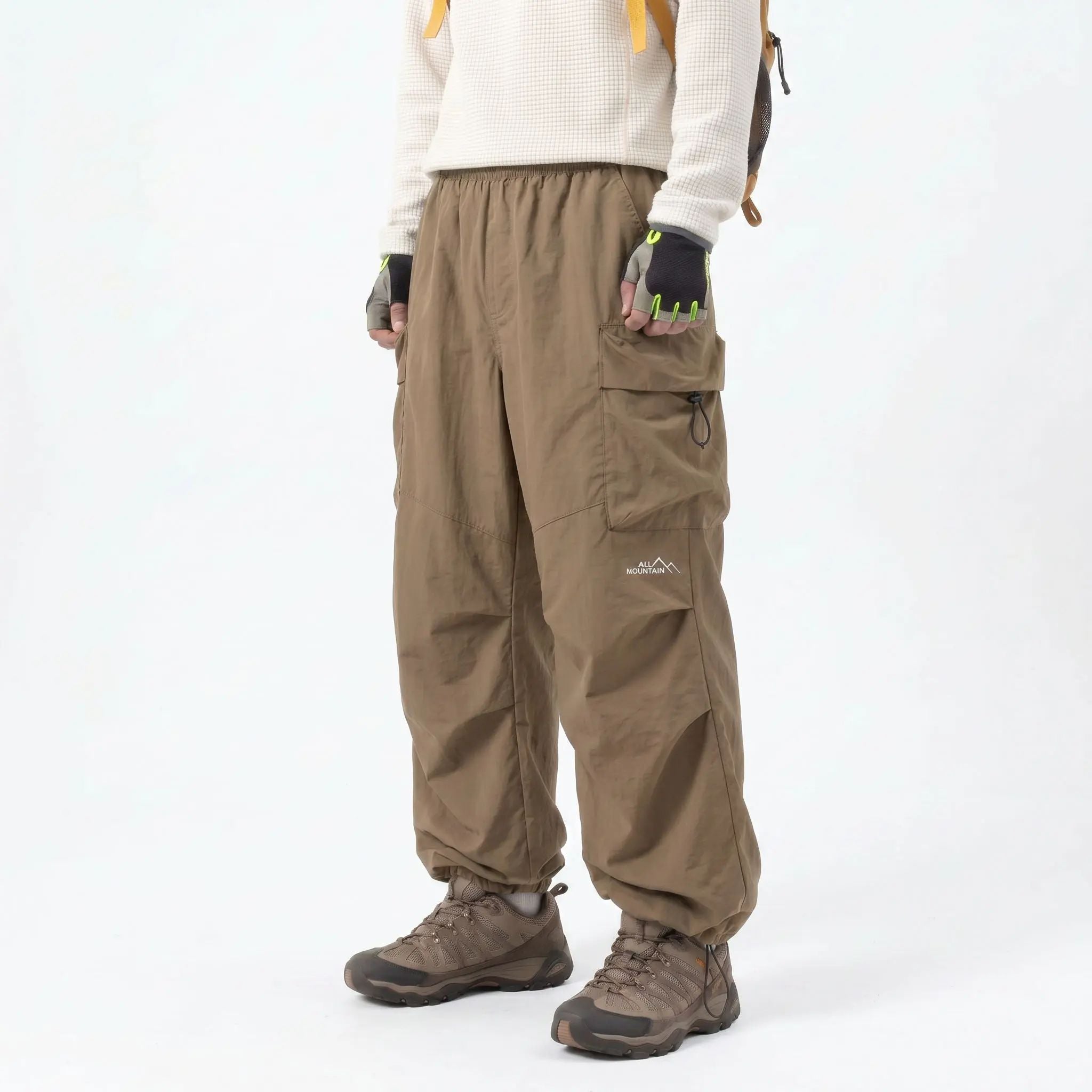 Men's Loose-Cut Hiking Pants - Lightweight Water-Resistant Quick-Dry Male Clothing