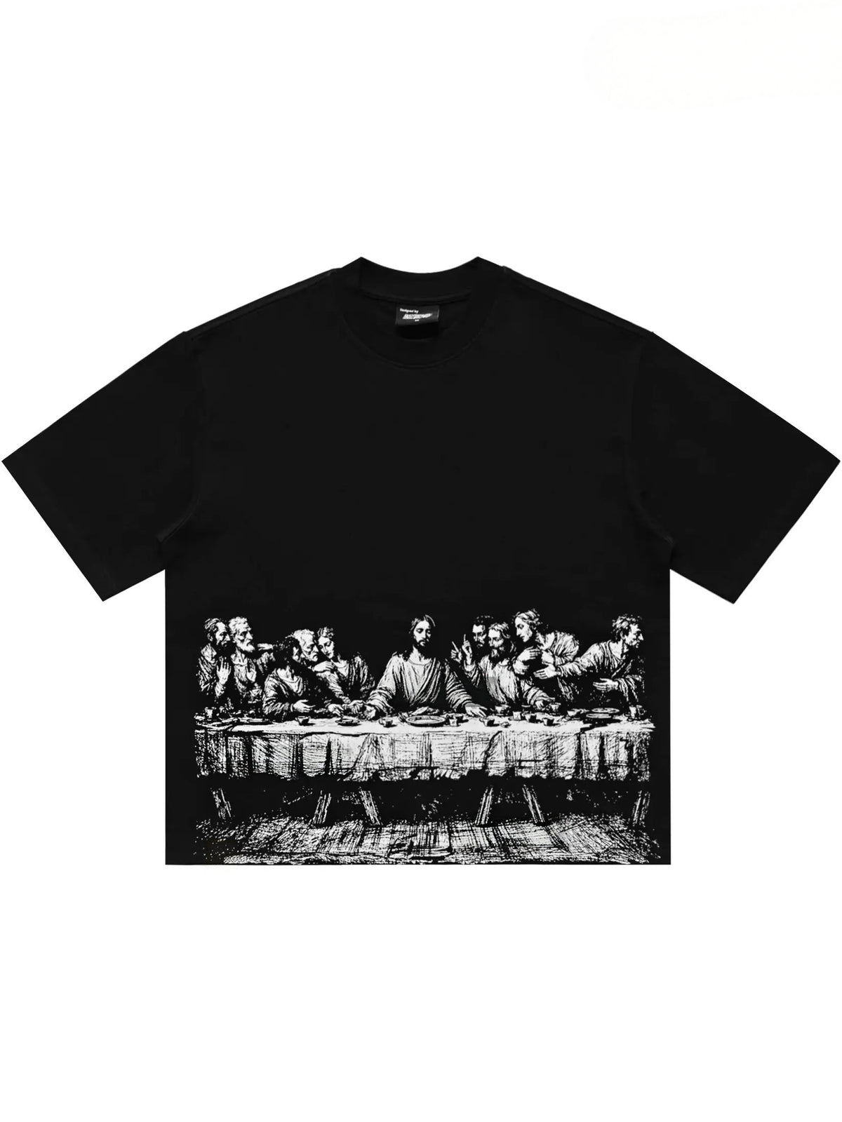 Last Supper & Crucifixion Graphic T-Shirt – Vintage Christian Faith Tee
