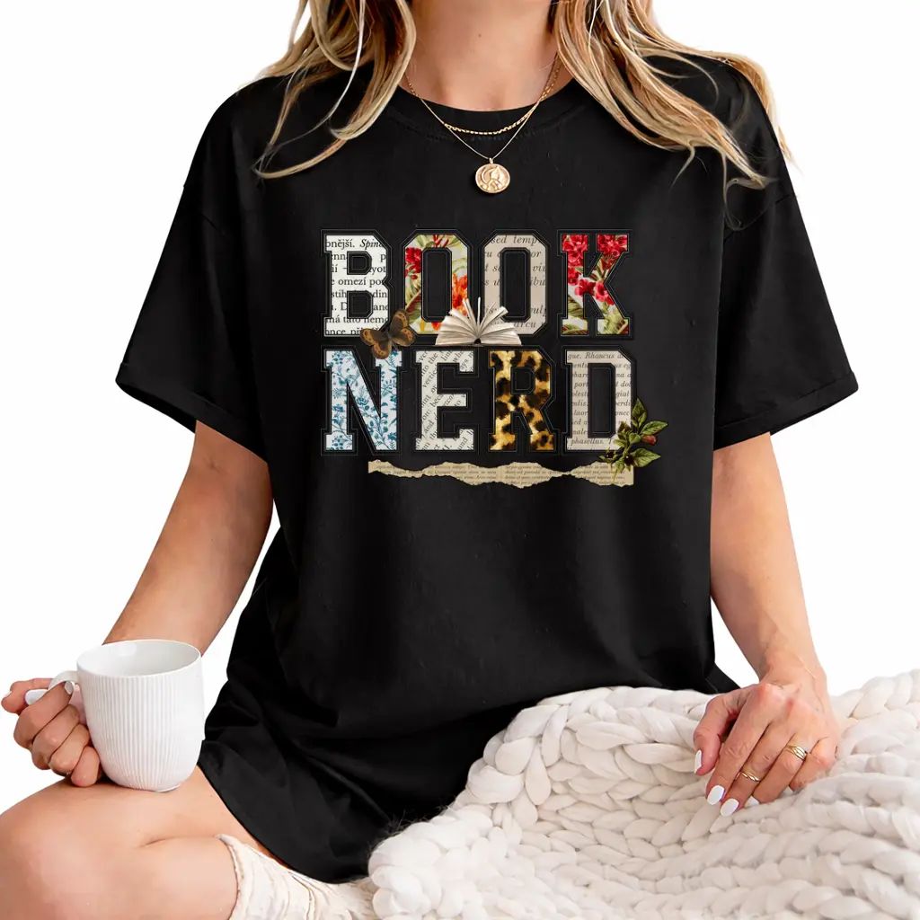 Book Nerd PRINTED Vintage T-shirt Retro Bookish Trendy Lover Retro Tee