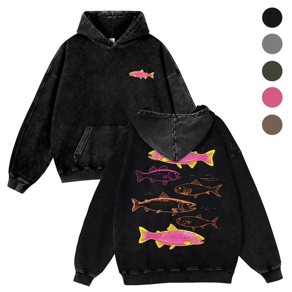 Holafish Heavyweight Cotton Hoodie Streetwear