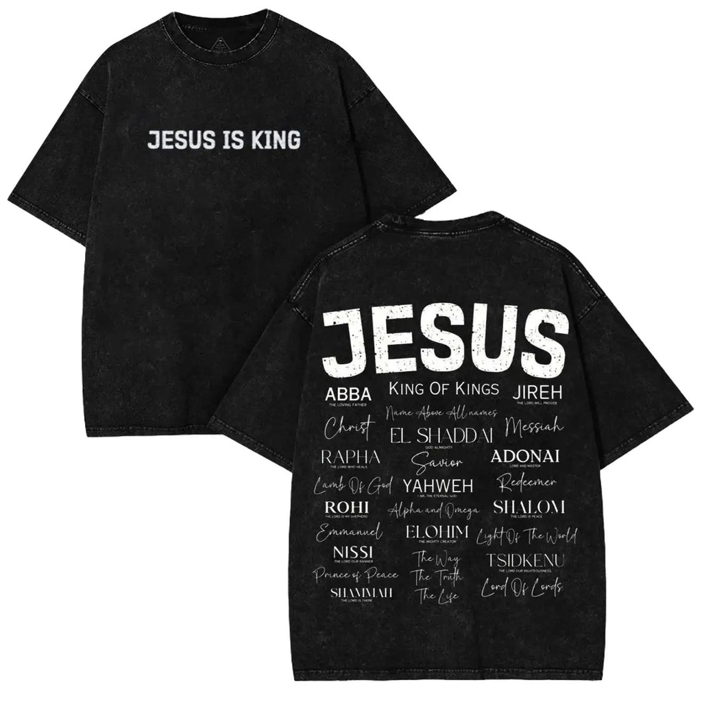 Jesus Is King Christian Graphic T Shirt