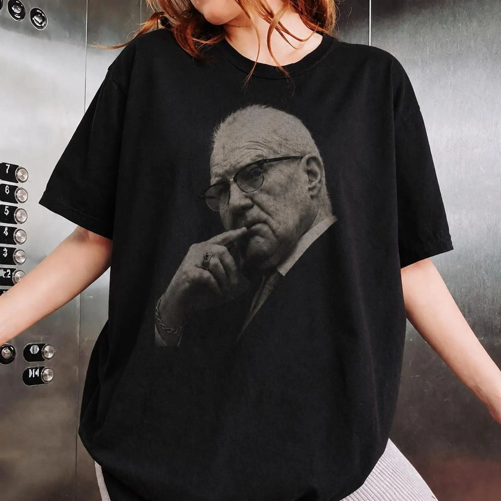 Kevin Reddington Black and White Portrait T-Shirt Vintage Elderly Man Photo Tee