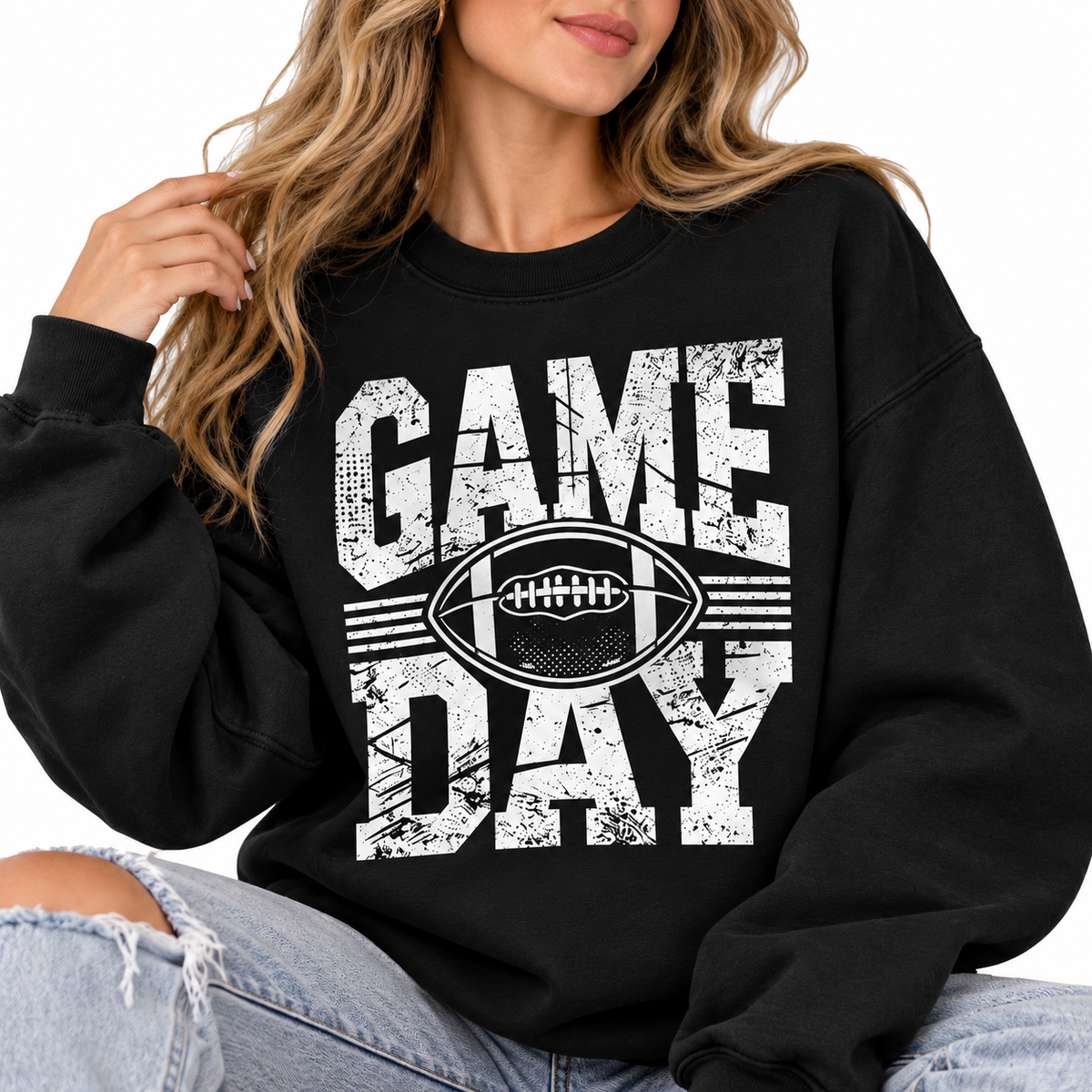 Retro Cotton Casual T-Shirt - Football Mom Everyday Apparel for Fall Sports Game Day