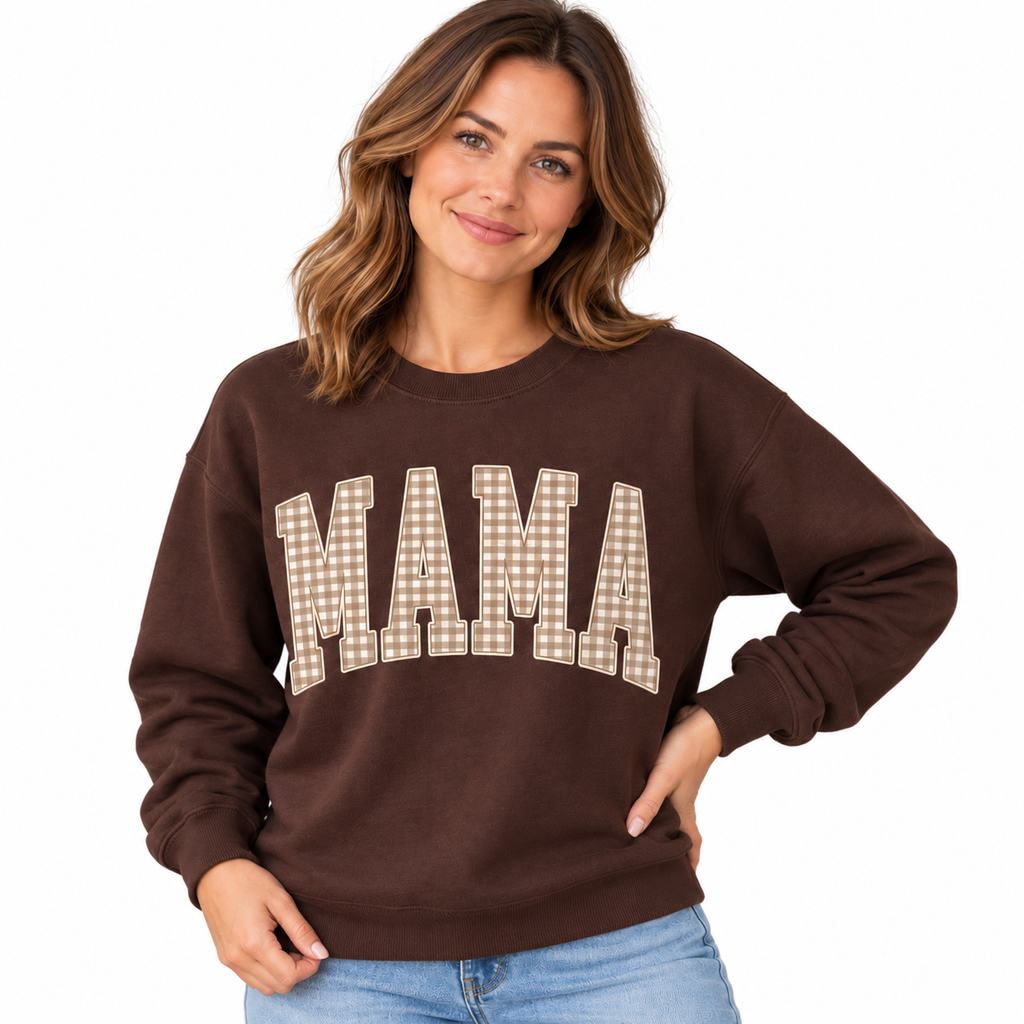 Gingham Mama Sweatshirt Mama Shirt Vintage Mama Sweatshirt