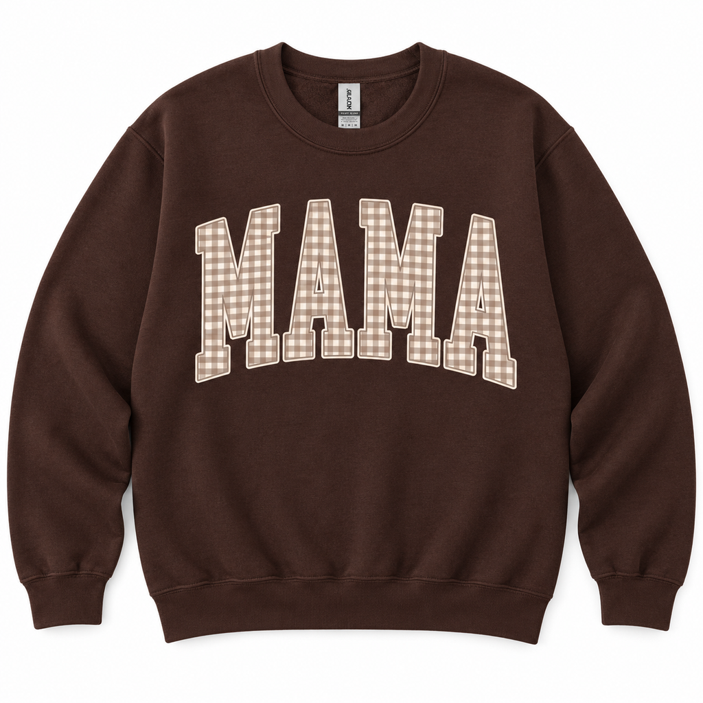 Gingham Mama Sweatshirt Mama Shirt Vintage Mama Sweatshirt