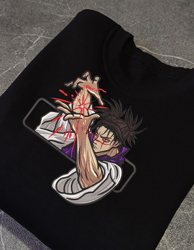 Choso Embroidered Sweatshirt: Unisex Anime Crewneck, Manga Streetwear