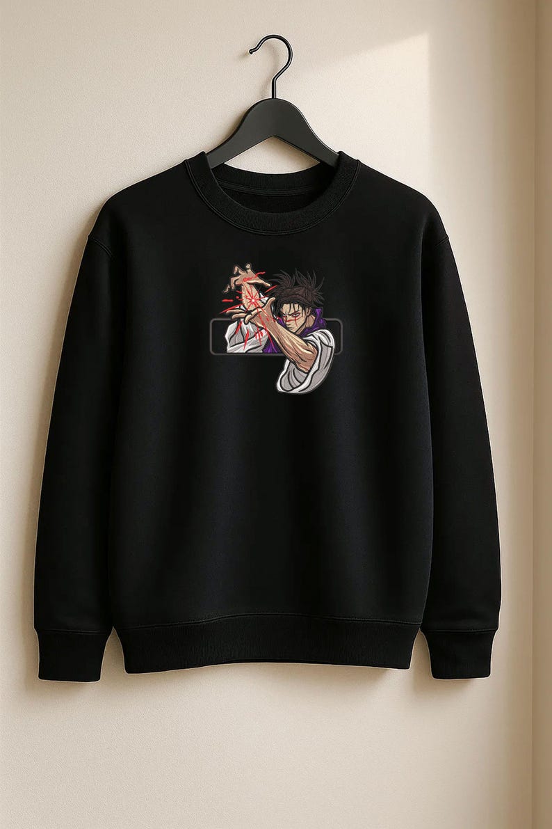 Choso Embroidered Sweatshirt: Unisex Anime Crewneck, Manga Streetwear