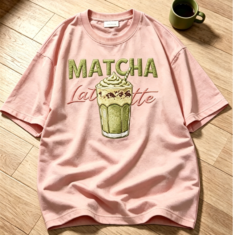 Vintage Matcha Latte Graphic T-Shirt