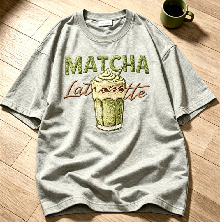 Vintage Matcha Latte Graphic T-Shirt
