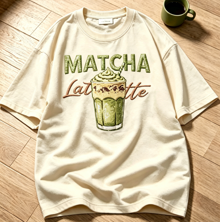 Vintage Matcha Latte Graphic T-Shirt