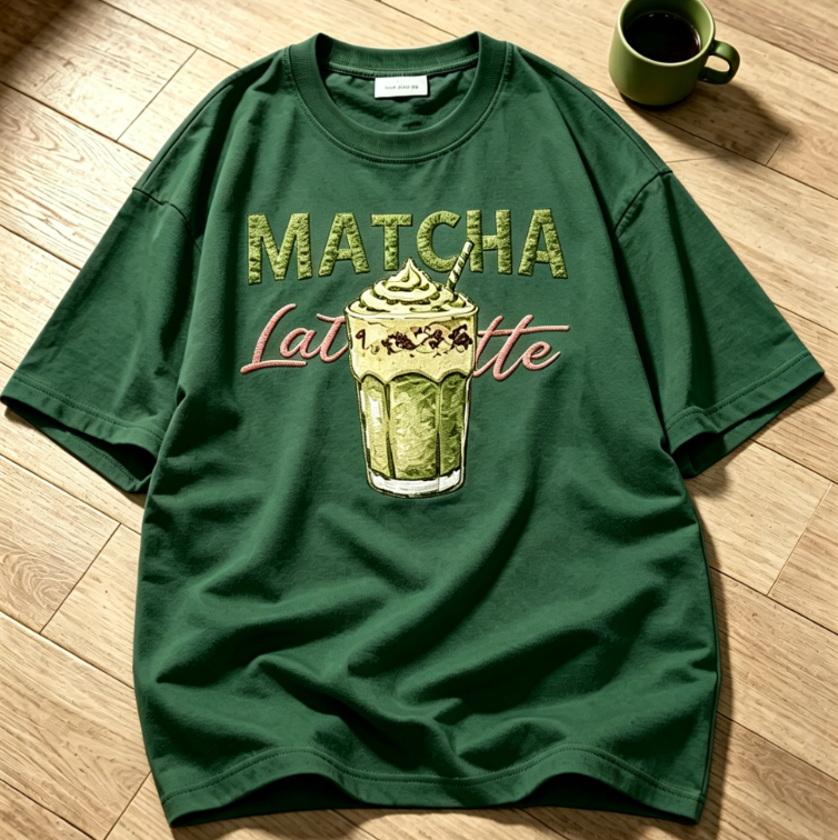 Vintage Matcha Latte Graphic T-Shirt