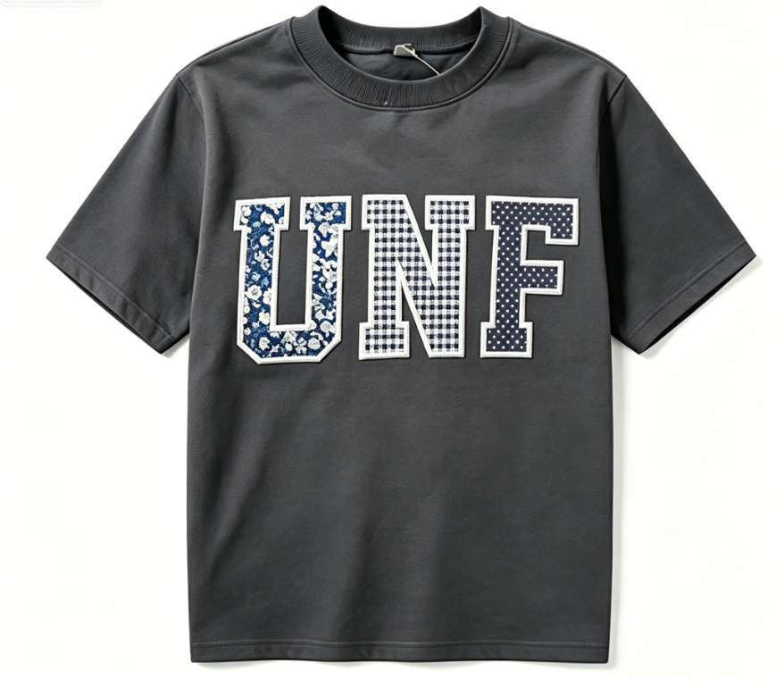 UNF Graphic Print T-Shirt – Casual Cotton Crew Neck Tee