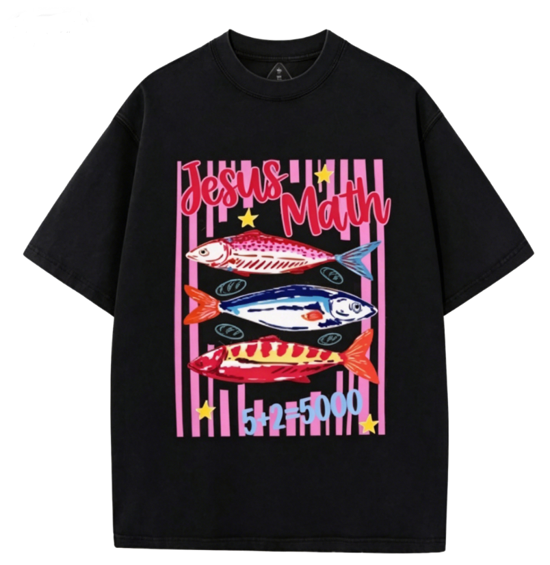 5+2=5000 Fish Miracle Graphic Tee