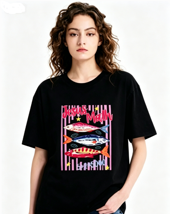 5+2=5000 Fish Miracle Graphic Tee
