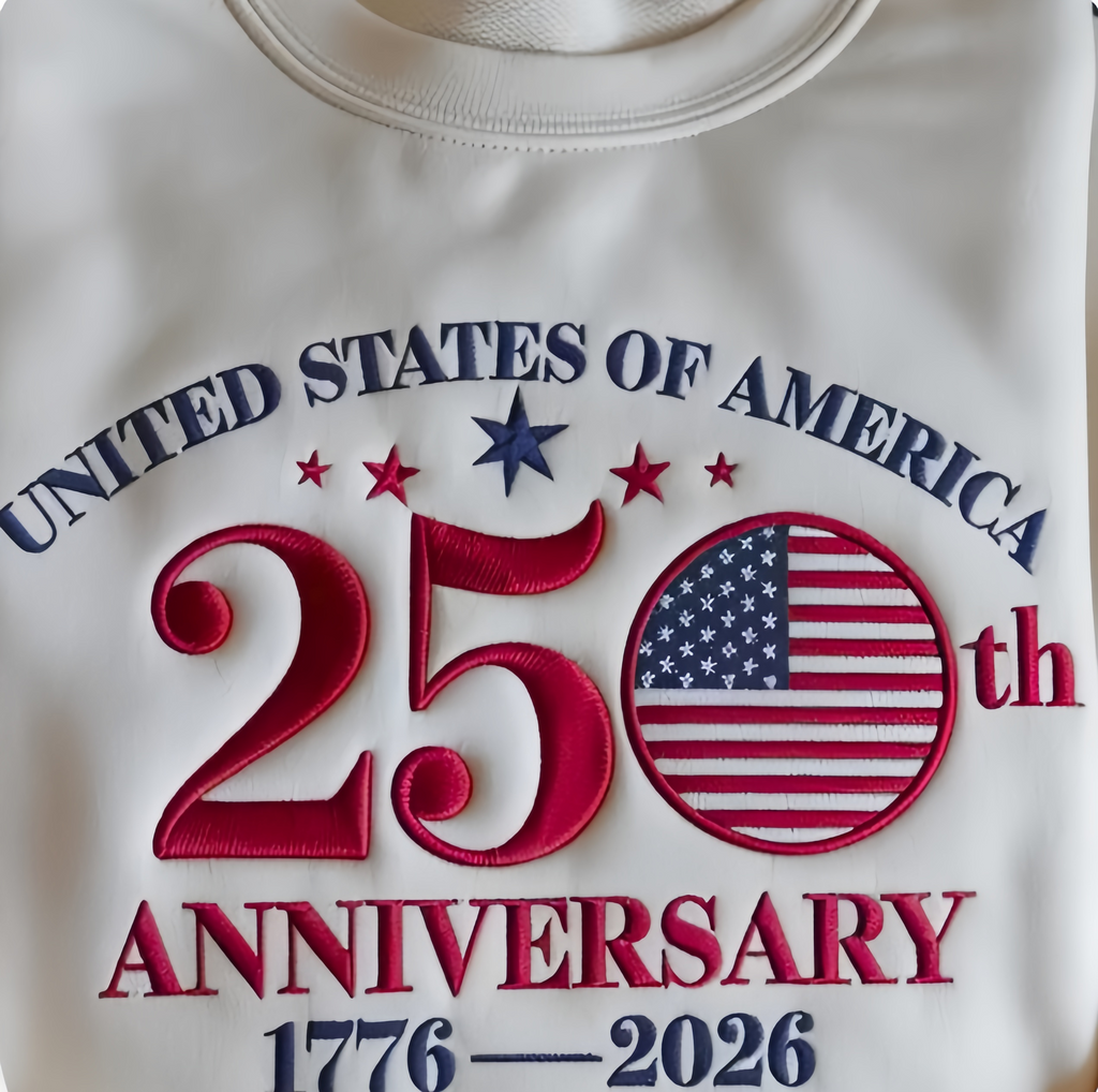 Embroidered 250th Anniversary USA Sweatshirt