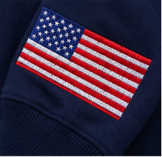 Patriotic Golden Retriever Embroidered Sweatshirt – Cozy Unisex Crewneck Pullover
