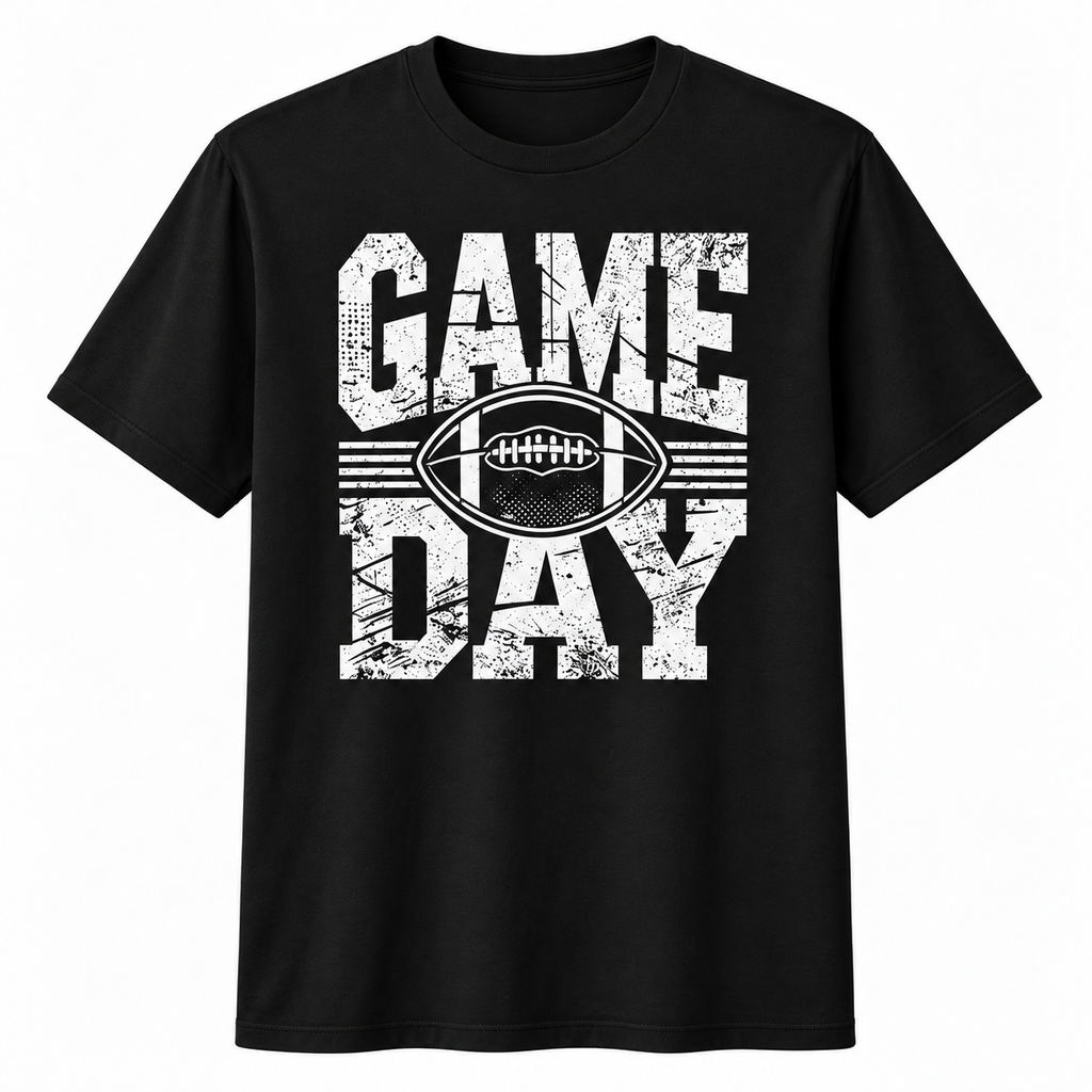 Retro Cotton Casual T-Shirt - Football Mom Everyday Apparel for Fall Sports Game Day