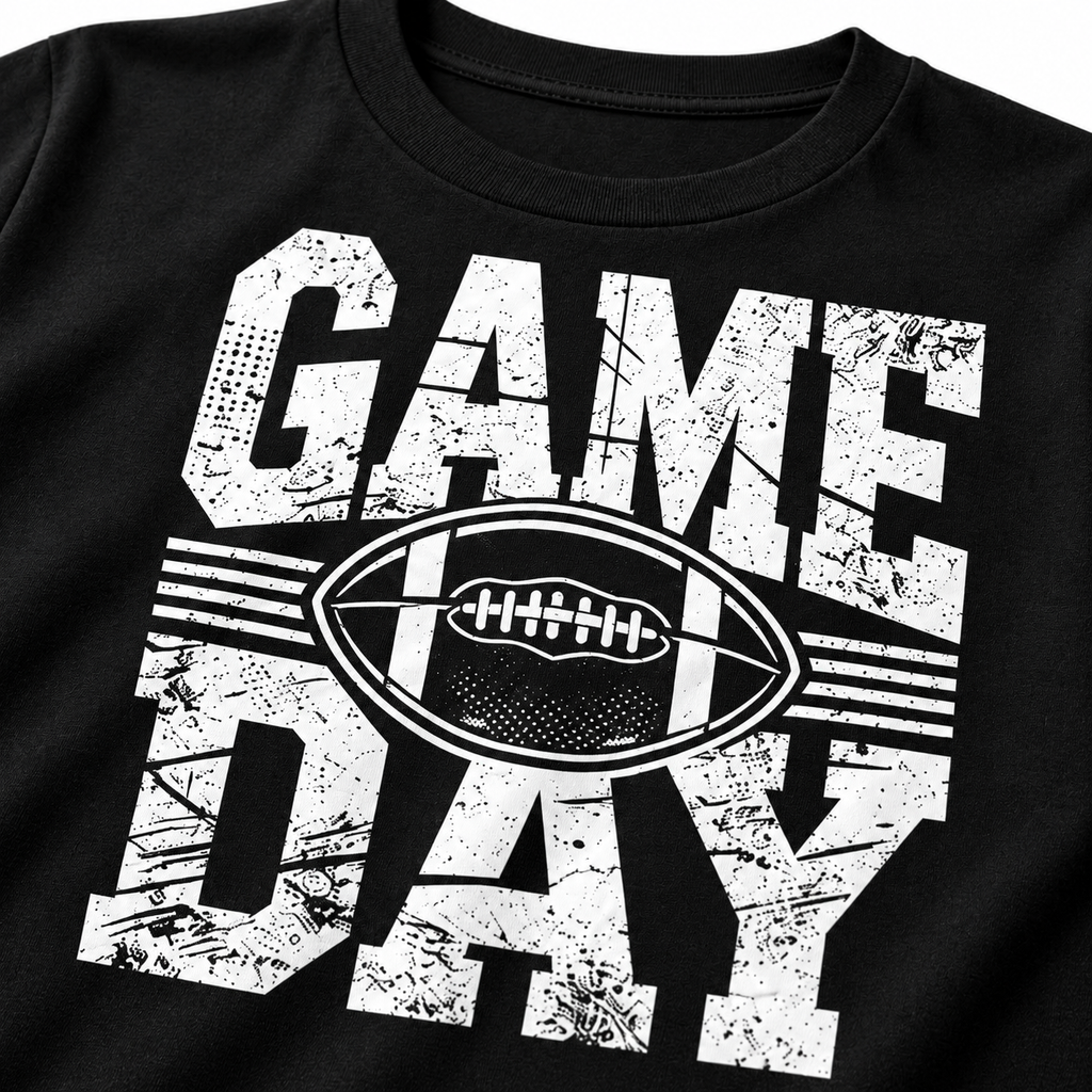 Retro Cotton Casual T-Shirt - Football Mom Everyday Apparel for Fall Sports Game Day